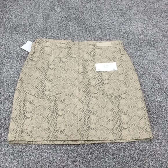 Adriano Goldschmied  The Vera mini skirt in silk python flesh sand  size 26R NWT - Picture 6 of 6
